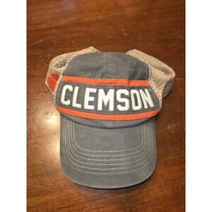 ​'47 Brand Clemson Tigers Trucker Hat Orange White Patch Snapback OSFA Mesh
